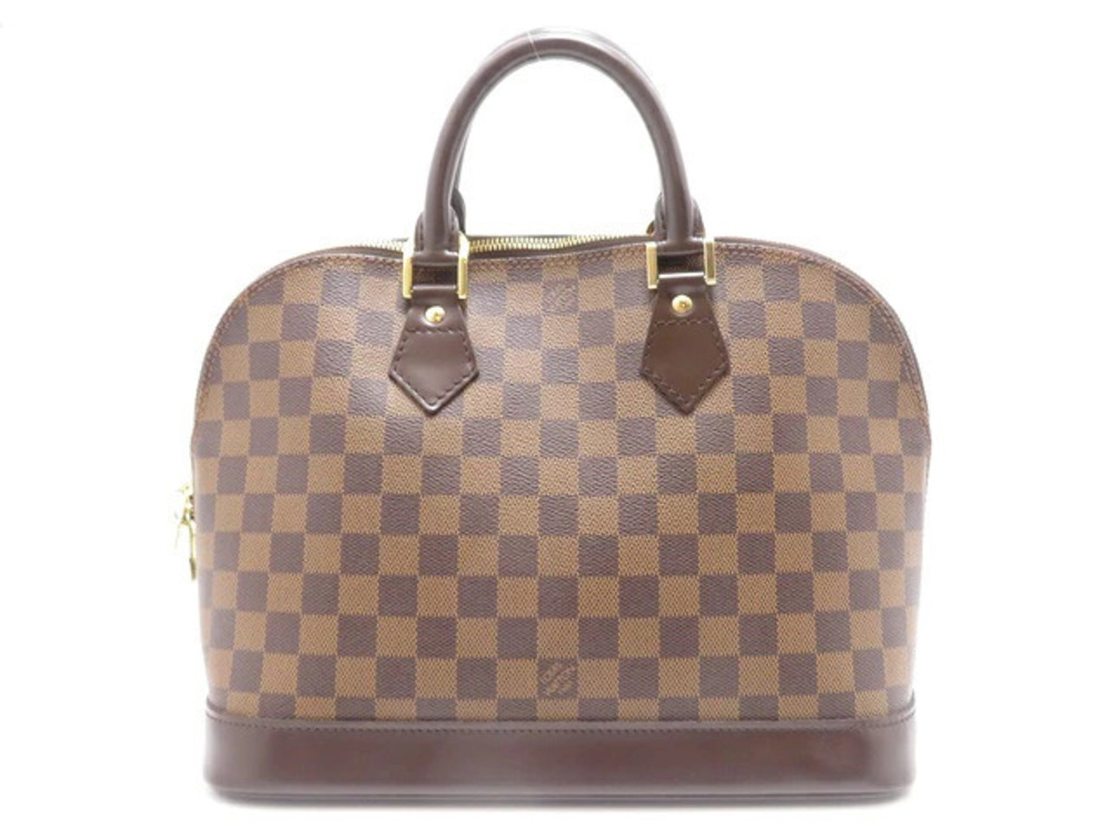 LOUIS VUITTON Alma Damier Bag Handbag Canvas Brown